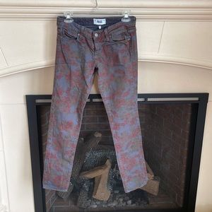 Paige Floral Skyline Ankle Peg Jeans